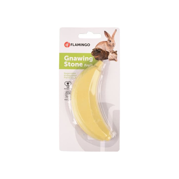 Flamingo Tutti Frutti Minerální kámen pro hlodavce Banán 50g