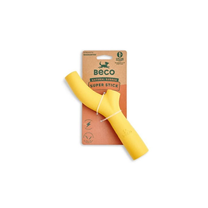 Beco Super Stick Hračka pro psy žlutá 22cm