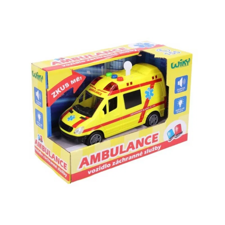 Auto ambulance záchranáři plast 14,5cm na bateri