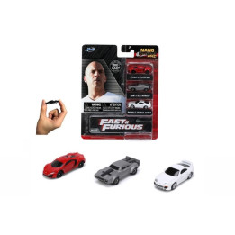 Rychle a zběsile set 3 aut Nano Cars 1,65" Wave 4