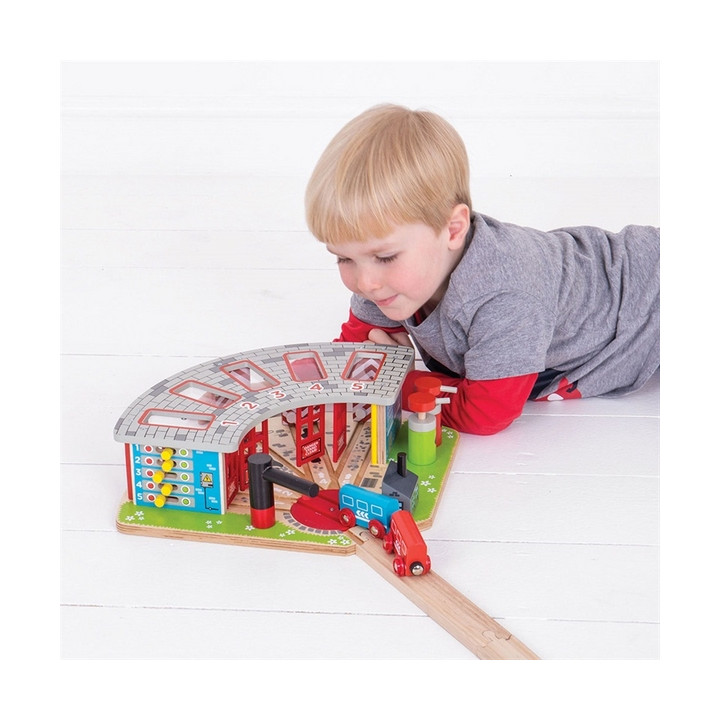 Bigjigs Rail Exkluzivní depo pro 5 vláčků