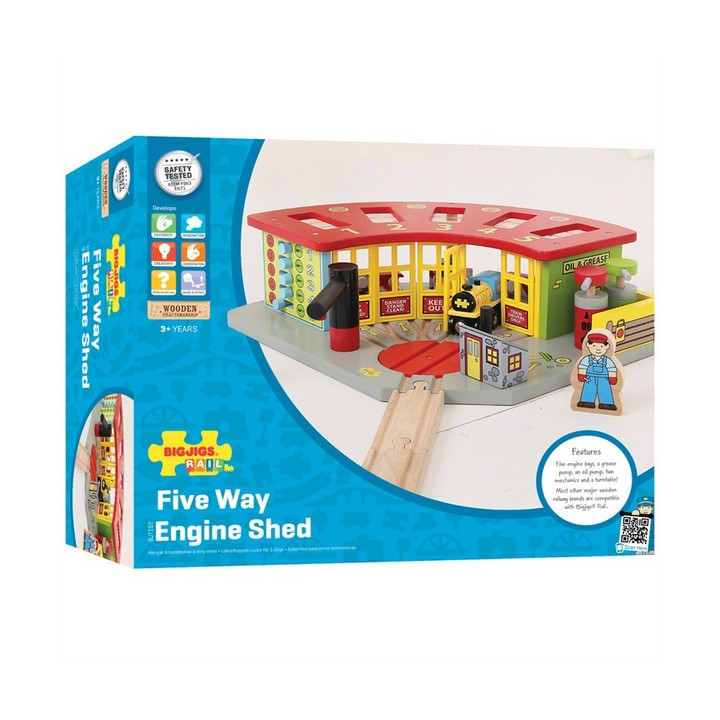 Bigjigs Rail Exkluzivní depo pro 5 vláčků