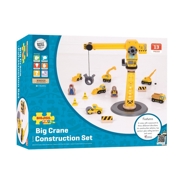 Bigjigs Rail Jeřáb a stavební stroje