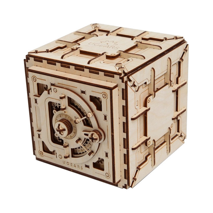 Ugears 3D dřevěné mechanické puzzle Trezor