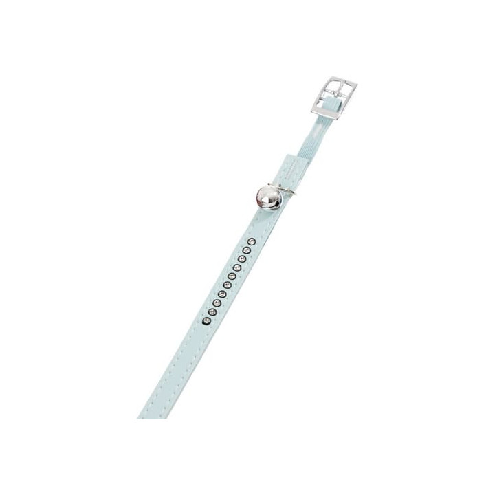 Flamingo Obojek pro psy ALP s rolničkou Monte Carlo modrý 30x1cm