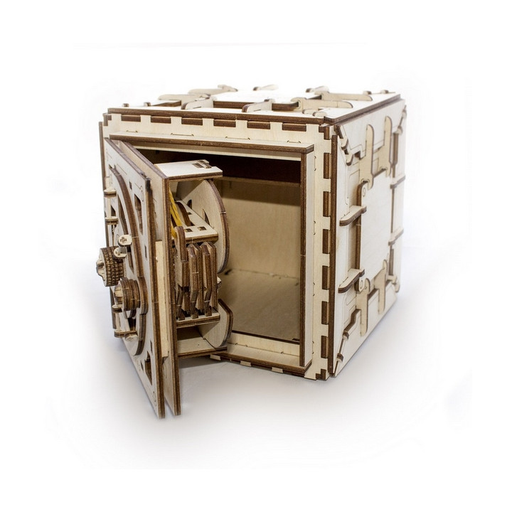 Ugears 3D dřevěné mechanické puzzle Trezor
