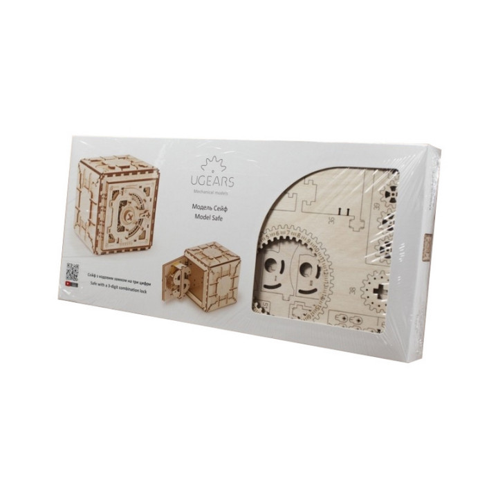 Ugears 3D dřevěné mechanické puzzle Trezor