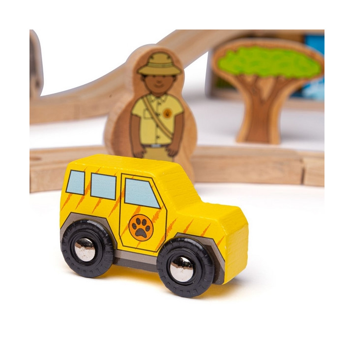 Bigjigs Rail Dřevěná vláčkodráha Safari
