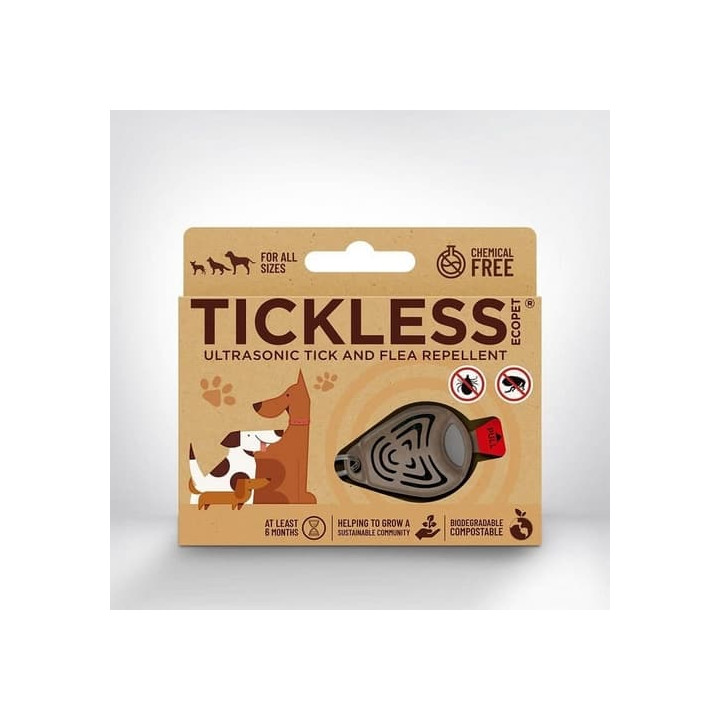 TICKLESS ECOPET Ultrazvukový odpuzovač klíšťat a blech pro psy Hnědá