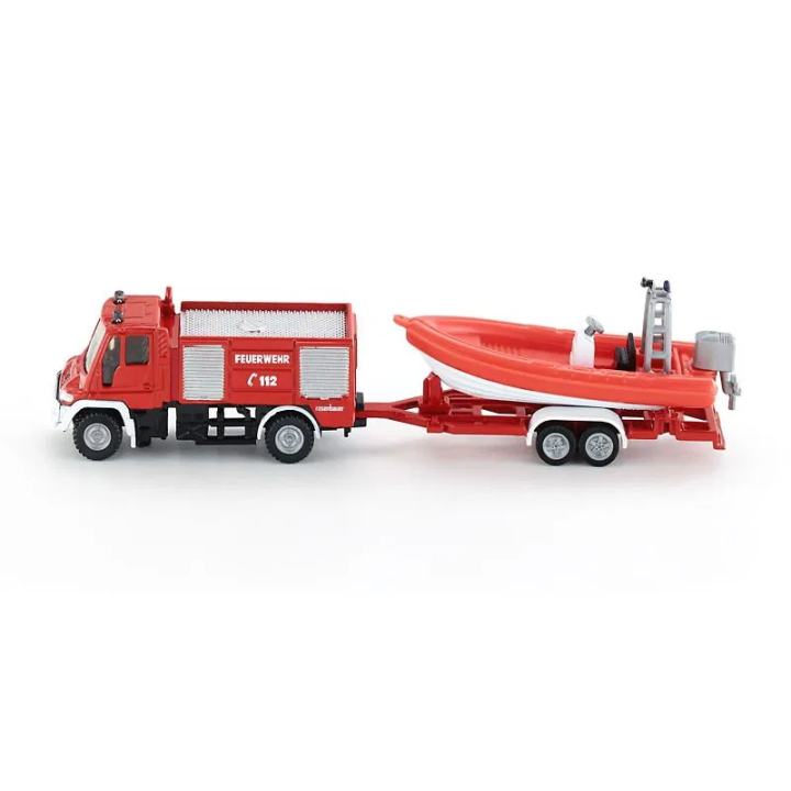SIKU Blister 1636- Požární vozidlo Unimog s člunem