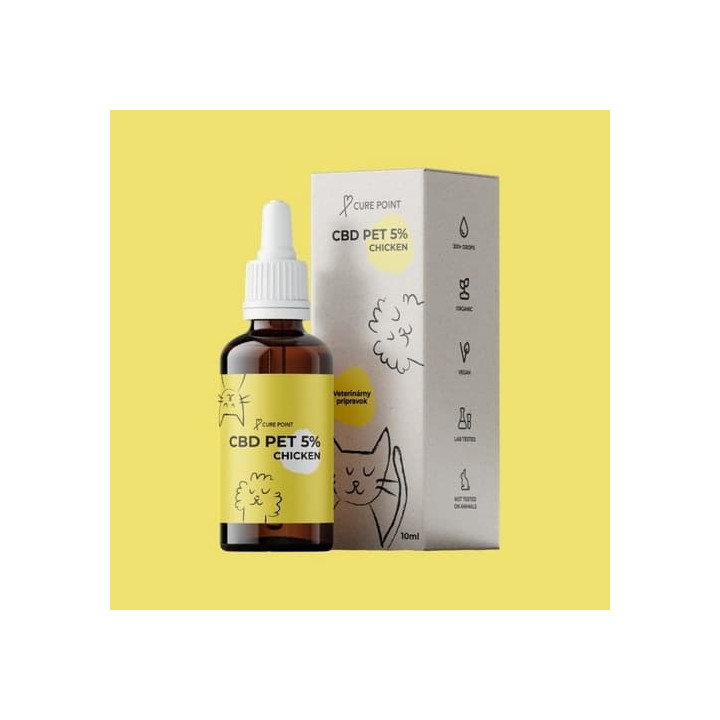 Cure Point CBD PET 5% Olej pro psy Chicken 10ml