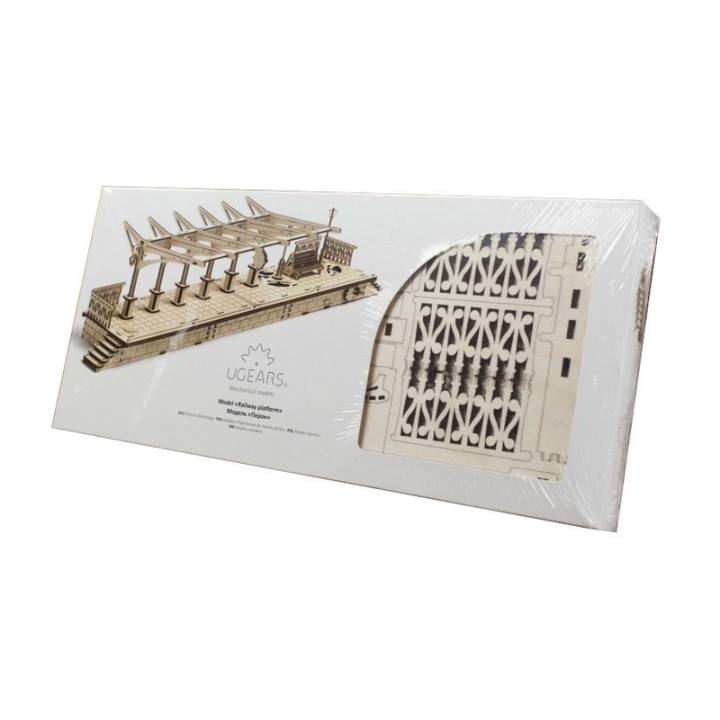 Ugears 3D dřevěné mechanické puzzle Železniční nástupiště