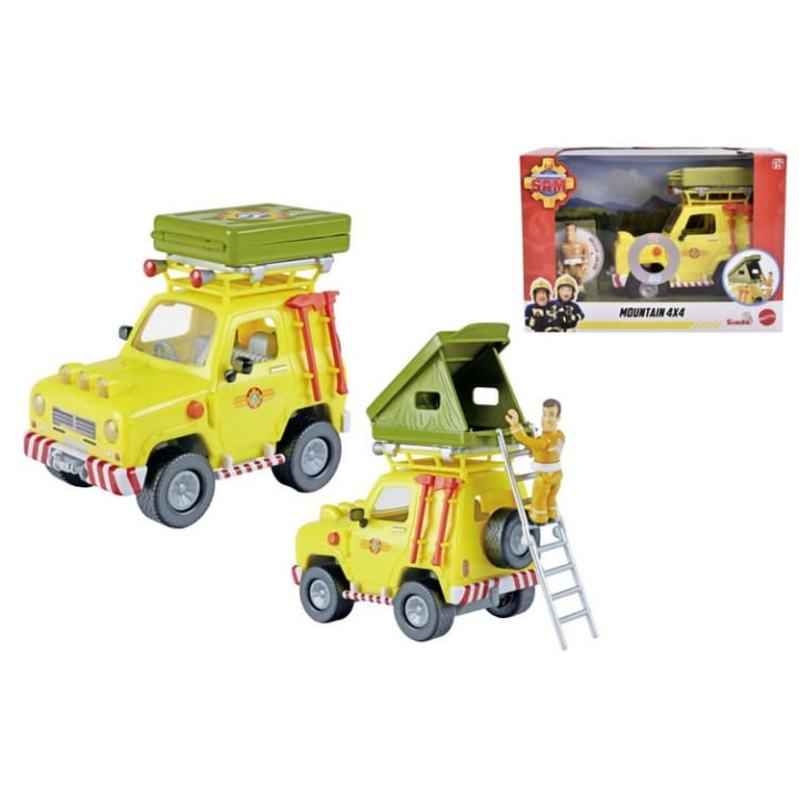 Požárník Sam auto Mountain 4x4 s figurkou 16 cm