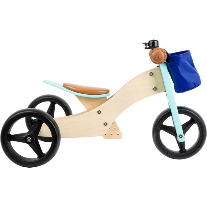 Small Foot Dřevěné odrážedlo Trike 2 v 1 tyrkysové