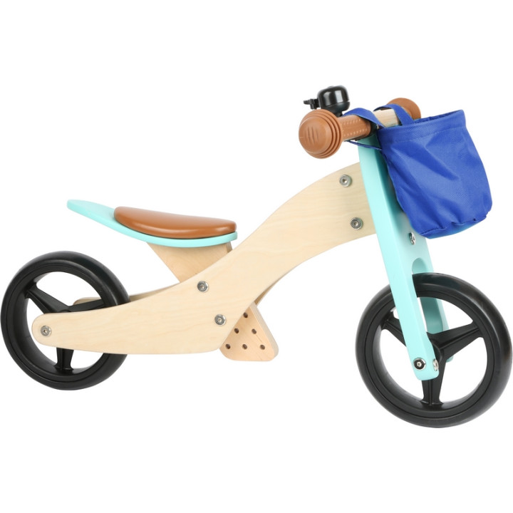 Small Foot Dřevěné odrážedlo Trike 2 v 1 tyrkysové