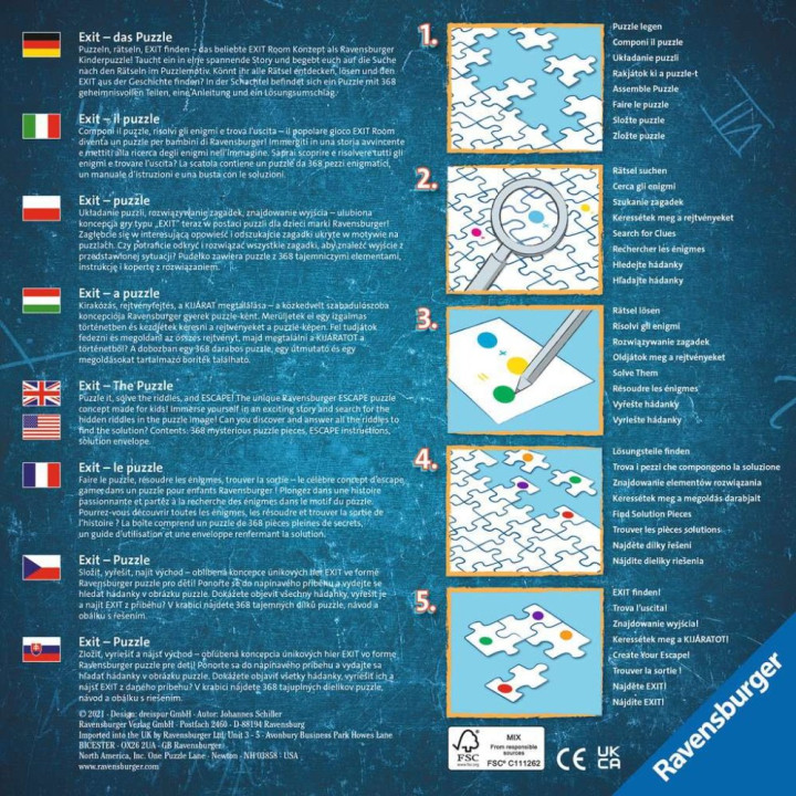 Ravensburger 368 dílků Exit KIDS Puzzle: V magickém lese