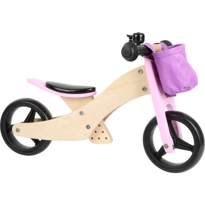 Small Foot Dřevěné odrážedlo Trike 2 v 1 růžové