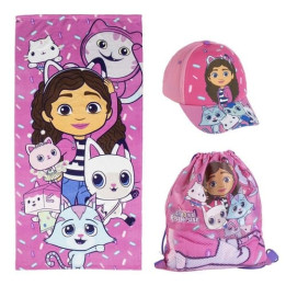 SOUPRAVA GABBY´S DOLLHOUSE ručník, kšiltovka a sáček