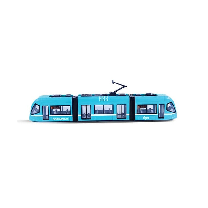 Moderní tramvaj DPO Ostrava modrá 47 cm
