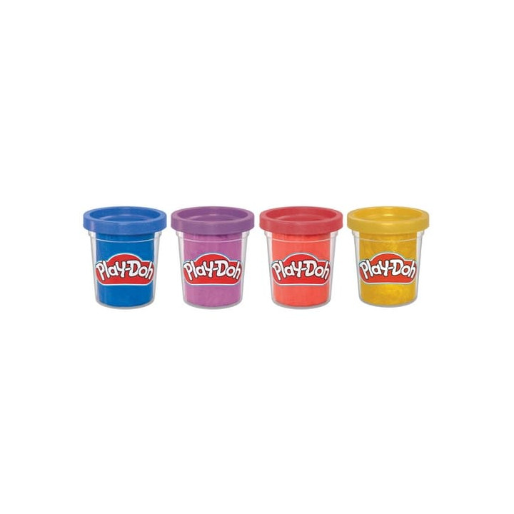 HASBRO - Play-Doh 4ks kelímků metalické barvy