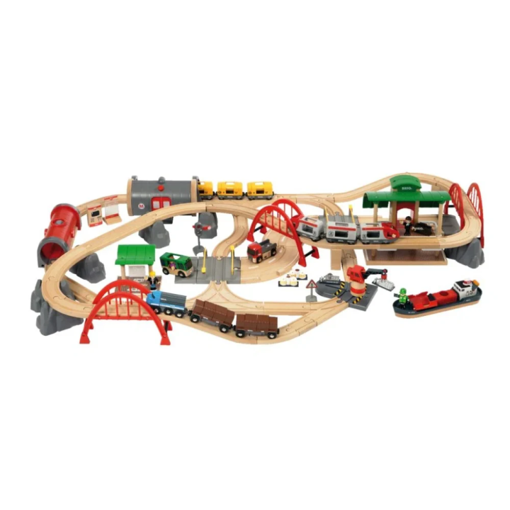 Brio 33052 Vláčkodráha Deluxe se zvuky a světly v plastovém boxu