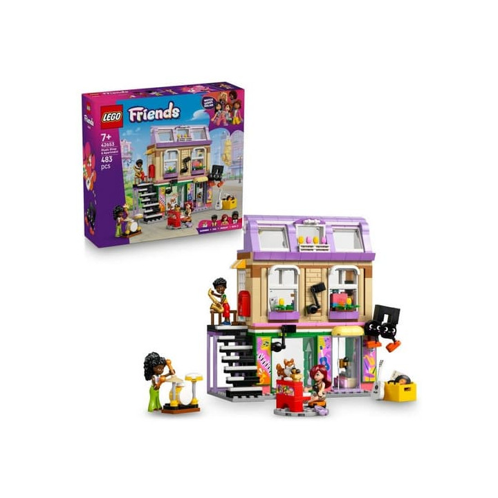 LEGO® Friends 42653 Obchod s hudebninami a byt