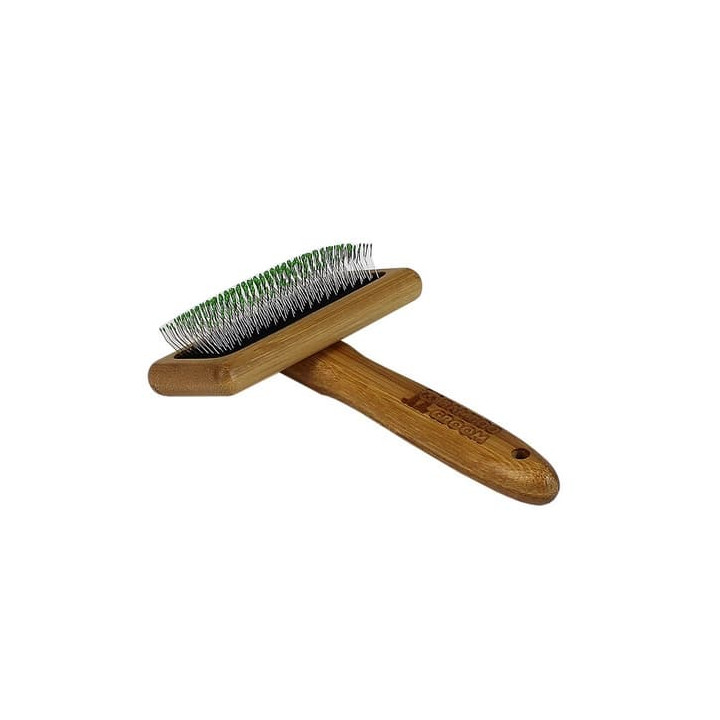 Bamboo Groom Střední jemný kartáč s nerezovými hroty, Finišák