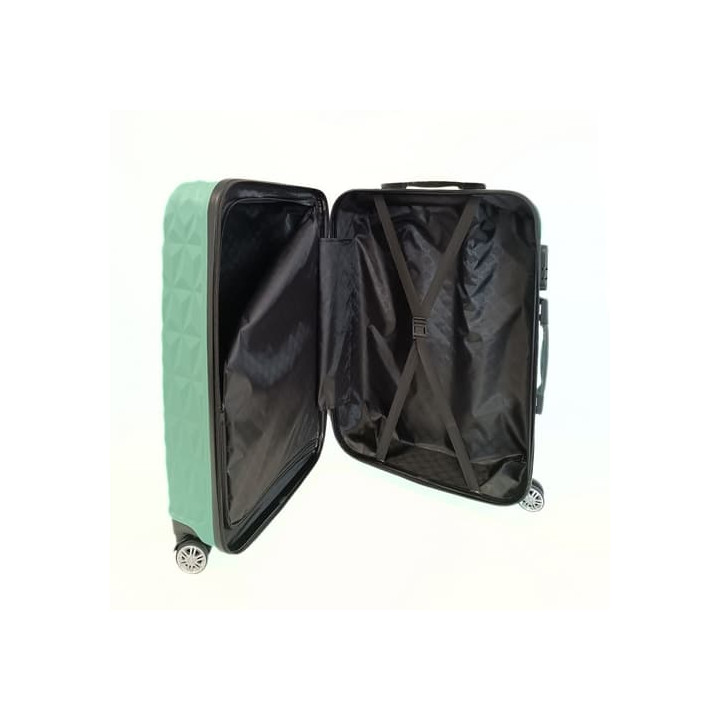 Bavy Cestovní kufr skořepinový 24" Diamond Light green