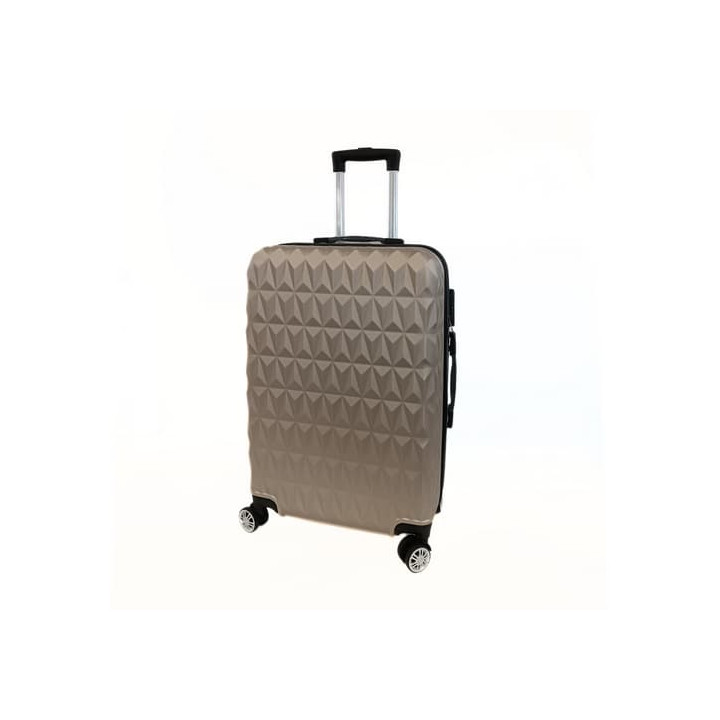 Bavy Cestovní kufr skořepinový 24" Diamond Gold beige