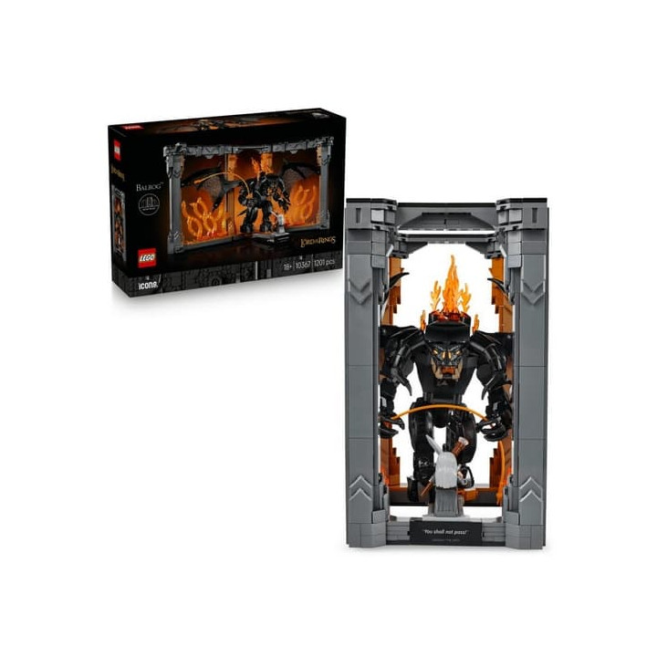 LEGO® Icons 10367 Knižní zarážka: Pán prstenů – Balrog™