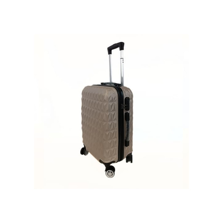 Bavy Cestovní kufr skořepinový 20" Diamond Gold beige