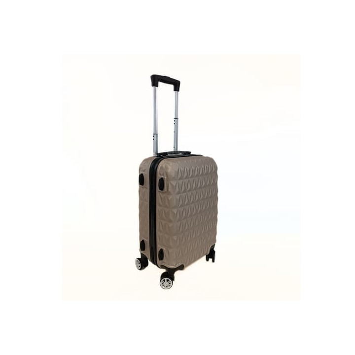 Bavy Cestovní kufr skořepinový 20" Diamond Gold beige