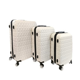 Bavy Cestovní kufr skořepinový Diamond White - set 3 ks