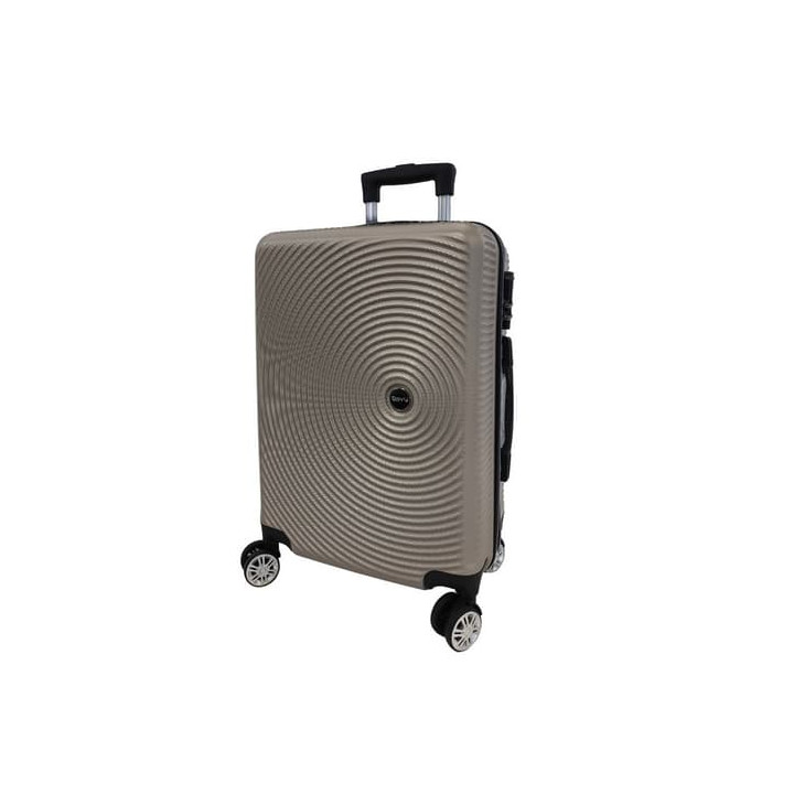 Bavy Cestovní kufr skořepinový 20" Circle Gold beige