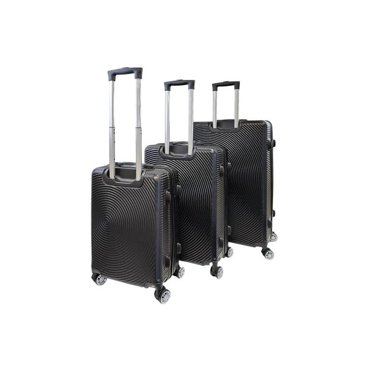 Bavy Cestovní kufr skořepinový Circle Black - set 3 ks