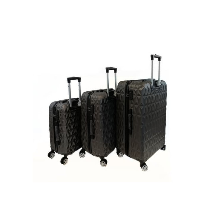 Bavy Cestovní kufr skořepinový Diamond Dark grey - set 3 ks