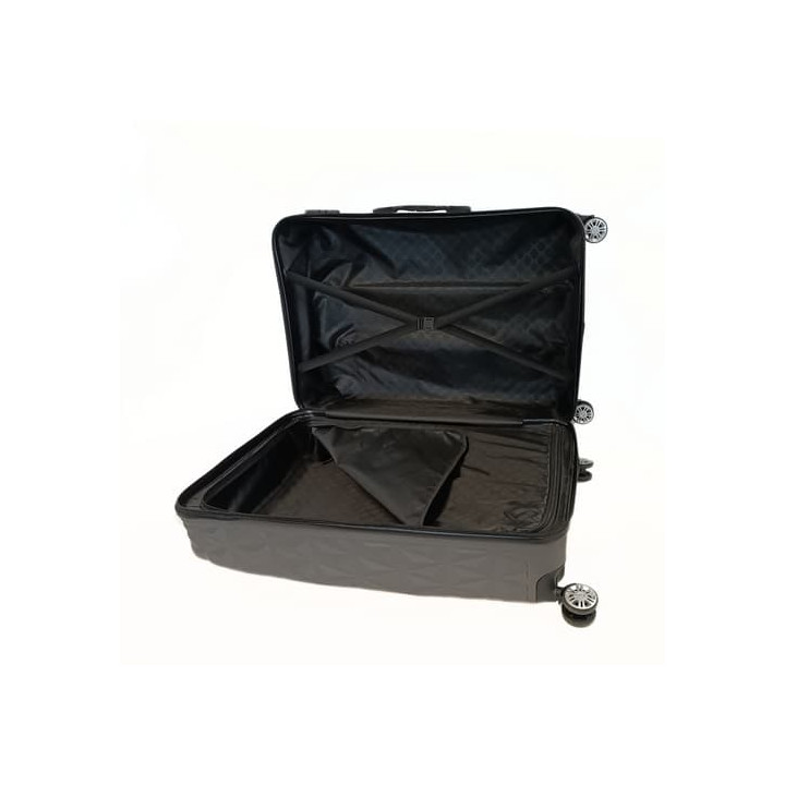 Bavy Cestovní kufr skořepinový Diamond Dark grey - set 3 ks