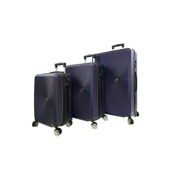 Bavy Cestovní kufr skořepinový Circle Navy - set 3 ks