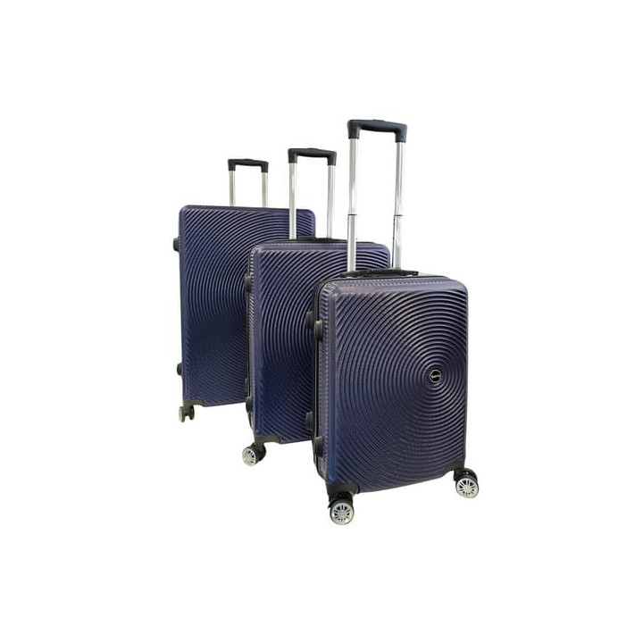 Bavy Cestovní kufr skořepinový Circle Navy - set 3 ks