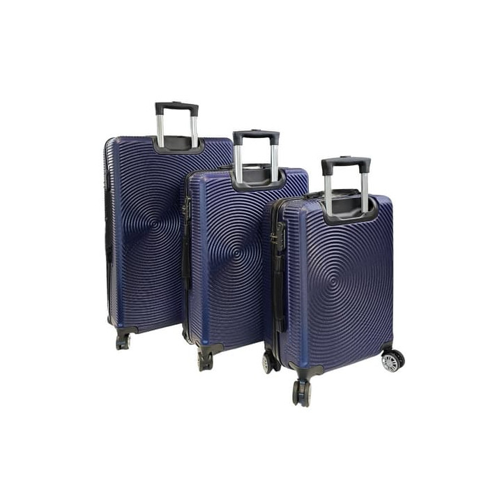 Bavy Cestovní kufr skořepinový Circle Navy - set 3 ks