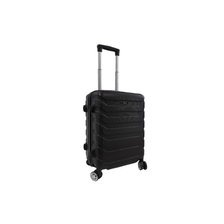Bavy Cestovní kufr skořepinový 20" Ribs Black