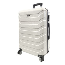 Bavy Cestovní kufr skořepinový 24"Ribs White