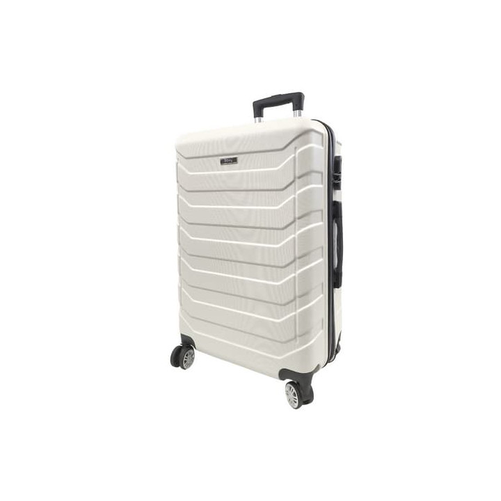 Bavy Cestovní kufr skořepinový 24"Ribs White