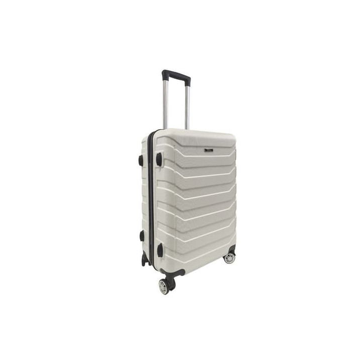 Bavy Cestovní kufr skořepinový 24"Ribs White