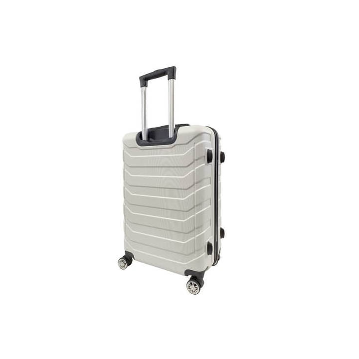 Bavy Cestovní kufr skořepinový 24"Ribs White