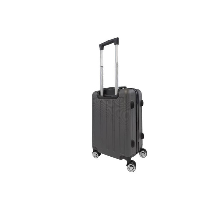 Bavy Cestovní kufr skořepinový 20" Stripes Dark grey