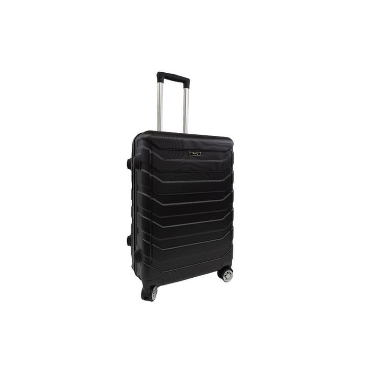 Bavy Cestovní kufr skořepinový 24" Ribs Black