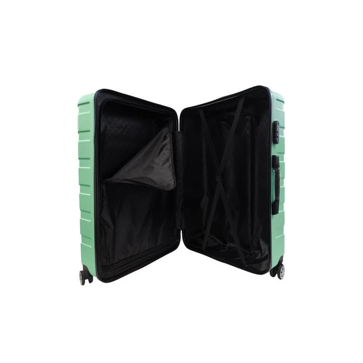 Bavy Cestovní kufr skořepinový 28" Ribs Light green