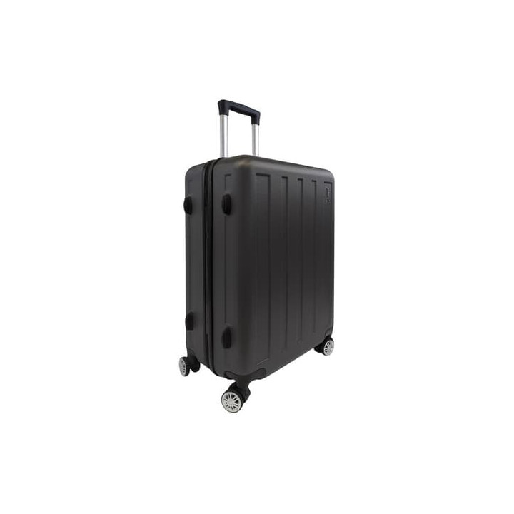 Bavy Cestovní kufr skořepinový 24" Stripes Dark grey
