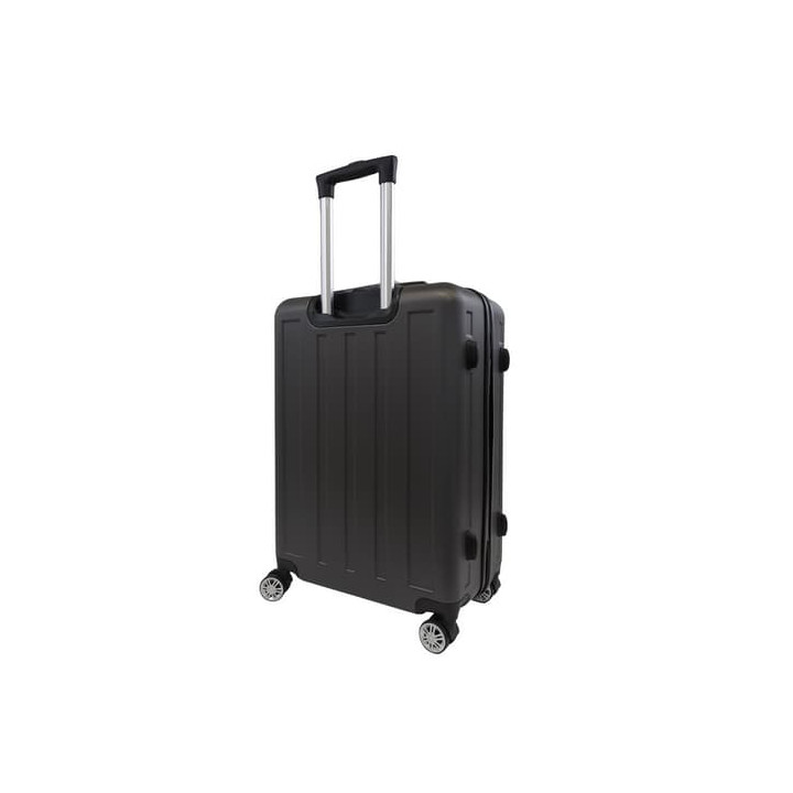 Bavy Cestovní kufr skořepinový 24" Stripes Dark grey